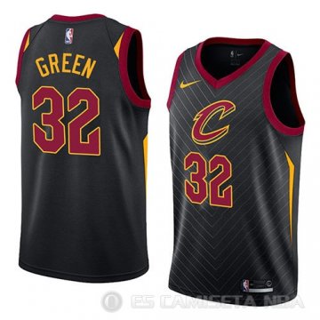Camiseta Jeff Green #32 Cleveland Cavaliers Statement 2018 Negro