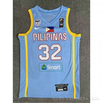 Camiseta Justin Brownlee #32 Filipino Juegos Olimpicos 2024 Azul