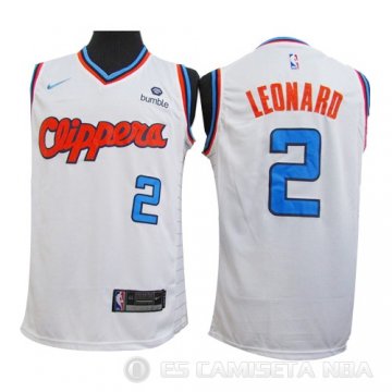 Camiseta Kawhi Leonard #2 Los Angeles Clippers 2019-20 Blanco