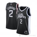 Camiseta Kawhi Leonard NO 2 Los Angeles Clippers Ciudad 2020-21 Negro