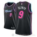 Camiseta Kelly Olynyk #9 Miami Heat Ciudad 2018-19 Negro