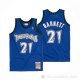 Camiseta Kevin Garnett NO 21 Minnesota Timberwolves Hardwood Classics Throwback 2003-04 Azul