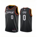 Camiseta Kevin Love NO 0 Cleveland Cavaliers Ciudad 2020-21 Negro