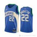 Camiseta Khris Middleton #22 Milwaukee Bucks Ciudad 2023-24 Azul