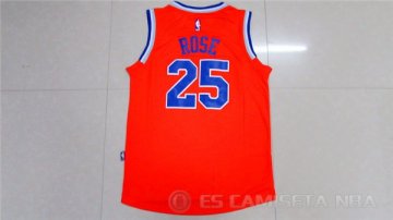 Camiseta Knicks #25 Rose Naranja