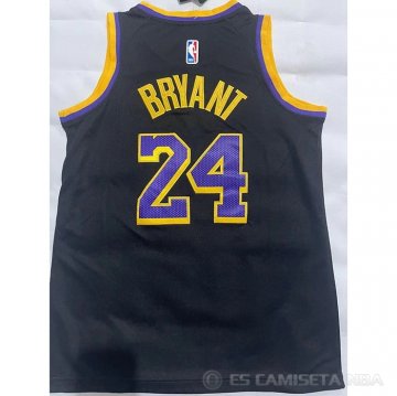 Camiseta Kobe Bryant #24 Los Angeles Lakers Nino Earned 2021-22 Negro