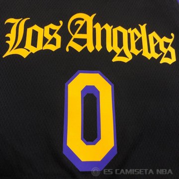 Camiseta Kyle Kuzma NO 0 Los Angeles Lakers Ciudad 2019-20 Negro
