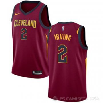 Camiseta Kyrie Irving NO 2 Cleveland Cavaliers Icon 2018 Rojo