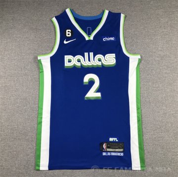 Camiseta Kyrie Irving #2 Dallas Mavericks Ciudad 2022-23 Azul