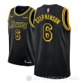 Camiseta Lance Stephenson #6 Los Angeles Lakers Ciudad 2018 Negro
