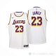 Camiseta LeBron James #23 Los Angeles Lakers Nino Association 2022-23 Blanco