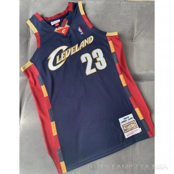 Camiseta Lebron James #23 Cleveland Cavaliers Mitchell & Ness 2008-09 Azul