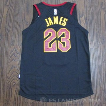 Camiseta Lebron James #23 Cleveland Cavaliers Statement 2017-18 Negro