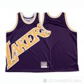 Camiseta Los Angeles Lakers Mitchell & Ness Big Face Violeta