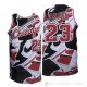 Camiseta Michael Jordan NO 23 Chicago Bulls Blanco Negro Rojo