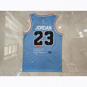 Camiseta Michael Jordan NO 23 Chicago Bulls Retro Azul