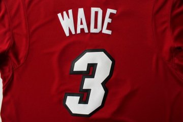 Camiseta Wade #3 Heats 2013 Navidad Rojo