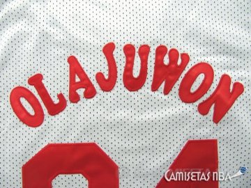 Camiseta Olajuwon #34 Houston Rockets Blanco