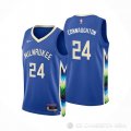 Camiseta Pat Connaughton #24 Milwaukee Bucks Ciudad 2022-23 Azul