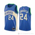 Camiseta Pat Connaughton #24 Milwaukee Bucks Ciudad 2023-24 Azul