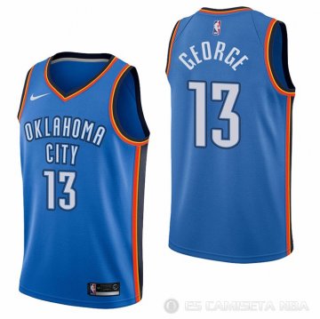 Camiseta Paul George NO 13 Oklahoma City Thunder Icon Azul