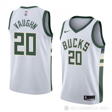 Camiseta Rashad Vaughn #20 Milwaukee Bucks Association 2018 Blanco