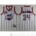 Camiseta Olajwon #34 Houston Rockets Blanco