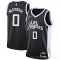 Camiseta Russell Westbrook #0 Los Angeles Clippers Ciudad Negro