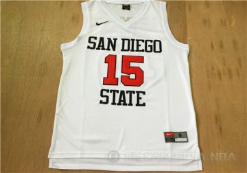 Camiseta San Diego State Leonard #15 NCAA Blanco