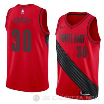Camiseta Seth Curry #30 Portland Trail Blazers Statement 2018 Rojo