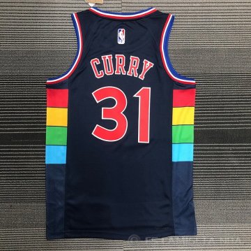 Camiseta Seth Curry NO 31 Philadelphia 76ers Ciudad 2021-22 Azul