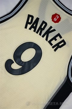 Camiseta Parker Christmas #9 San Antonio Spurs Blanco