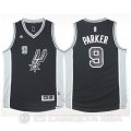 Camiseta Parker #9 San Antonio Spurs Negro