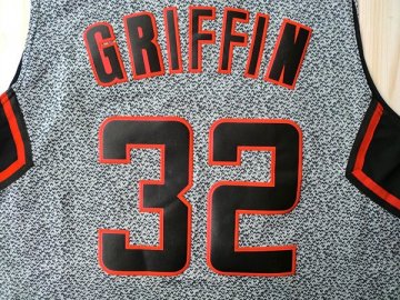 Camiseta Blake Griffin #32 Clippers 2013 Moda Estatica Gris