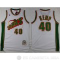 Camiseta Kemp Sonics #40 Seattle SuperSonics Blanco