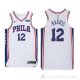 Camiseta Tobias Harris NO 12 Philadelphia 76ers Association Blanco