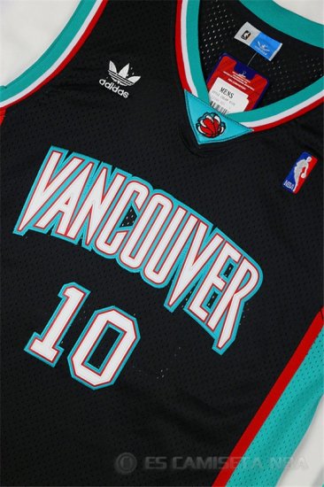 Camiseta Retro Vancouver Bibby #10 Vancouver Grizzlies Negro - Haga un click en la imagen para cerrar