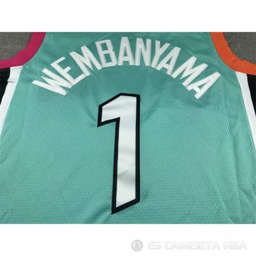 Camiseta Victor Wembanyama #1 San Antonio Spurs Ciudad 2022-23 Verde