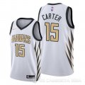 Camiseta Vince Carter #15 Atlanta Hawks Ciudad Edition Blanco