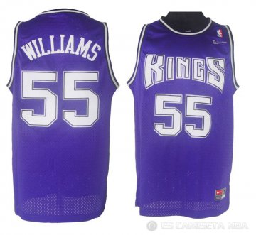 Camiseta Williams #55 Sacramento Kings Retro Purpura