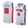 Camiseta Zach Lofton #18 Detroit Pistons Association 2018 Blanco