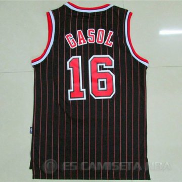 Camiseta retro Gasol #16 Chicago Bulls Negro