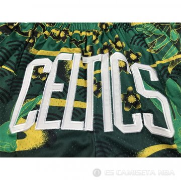 Pantalone Boston Celtics Lunar New Year Mitchell & Ness Just Don Verde