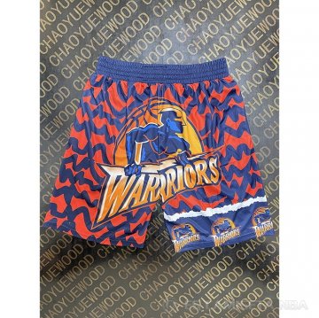 Pantalone Golden State Warriors Mitchell & Ness Naranja Azul