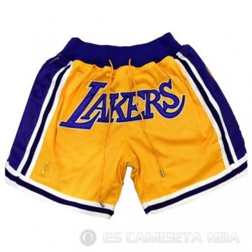 Pantalone Los Angeles Lakers Retro Amarillo