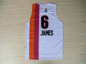 Camiseta James #6 Heats ABA Blanco