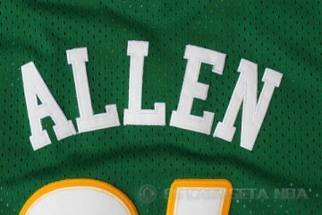 Camiseta Allen Sonics #34 Seattle SuperSonics Verde