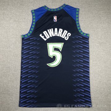 Camiseta Anthony Edwards #5 Minnesota Timberwolves Ciudad Azul