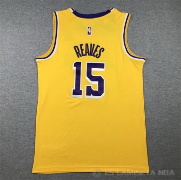Camiseta Austin Reaves #15 Los Angeles Lakers Icon 2022-23 Amarillo