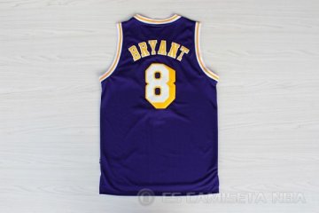 Camiseta Bryant #8 Los Angeles Lakers Retro Purpura